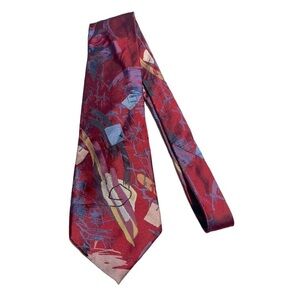 Bugatti Silk Red Black Gray Abstract Art